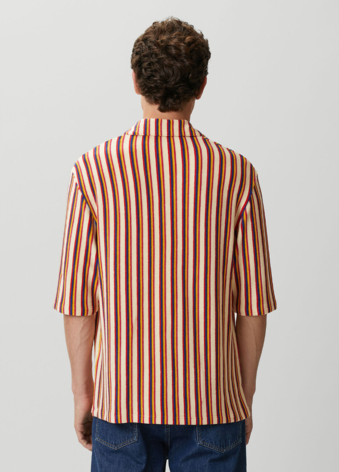 Valentino Çok Renkli Polo Yaka Çizgili T-shirt görsel 4
