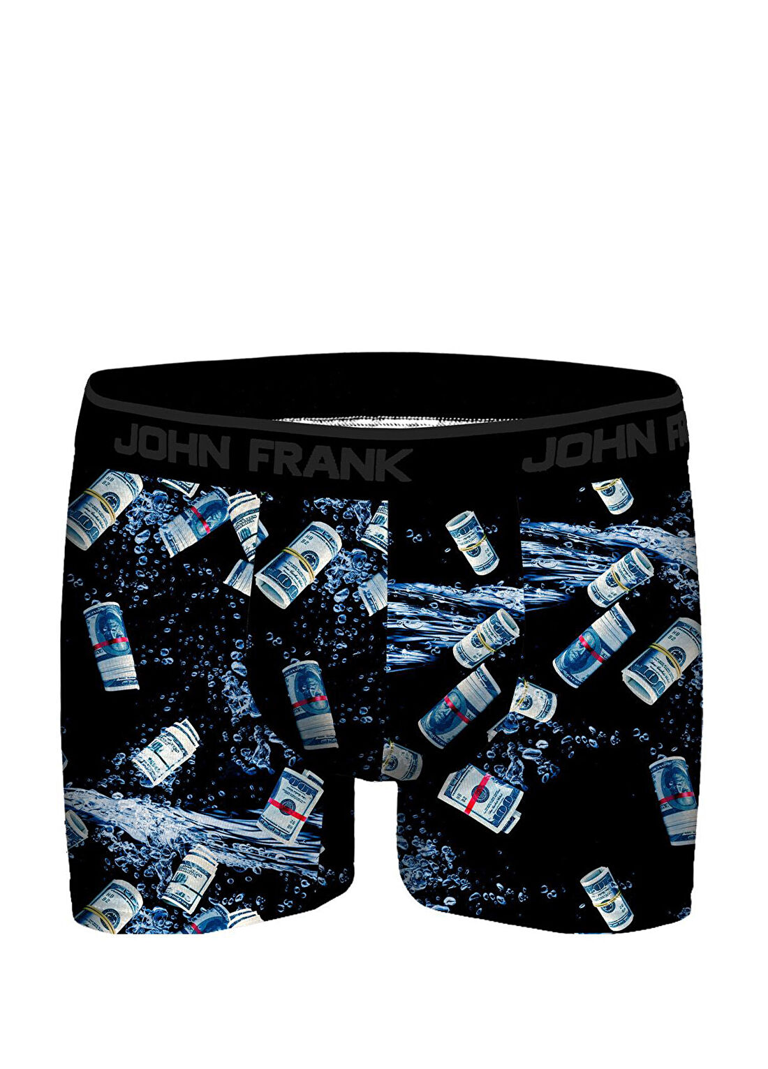 John Frank Colorblocked Baskılı Boxer