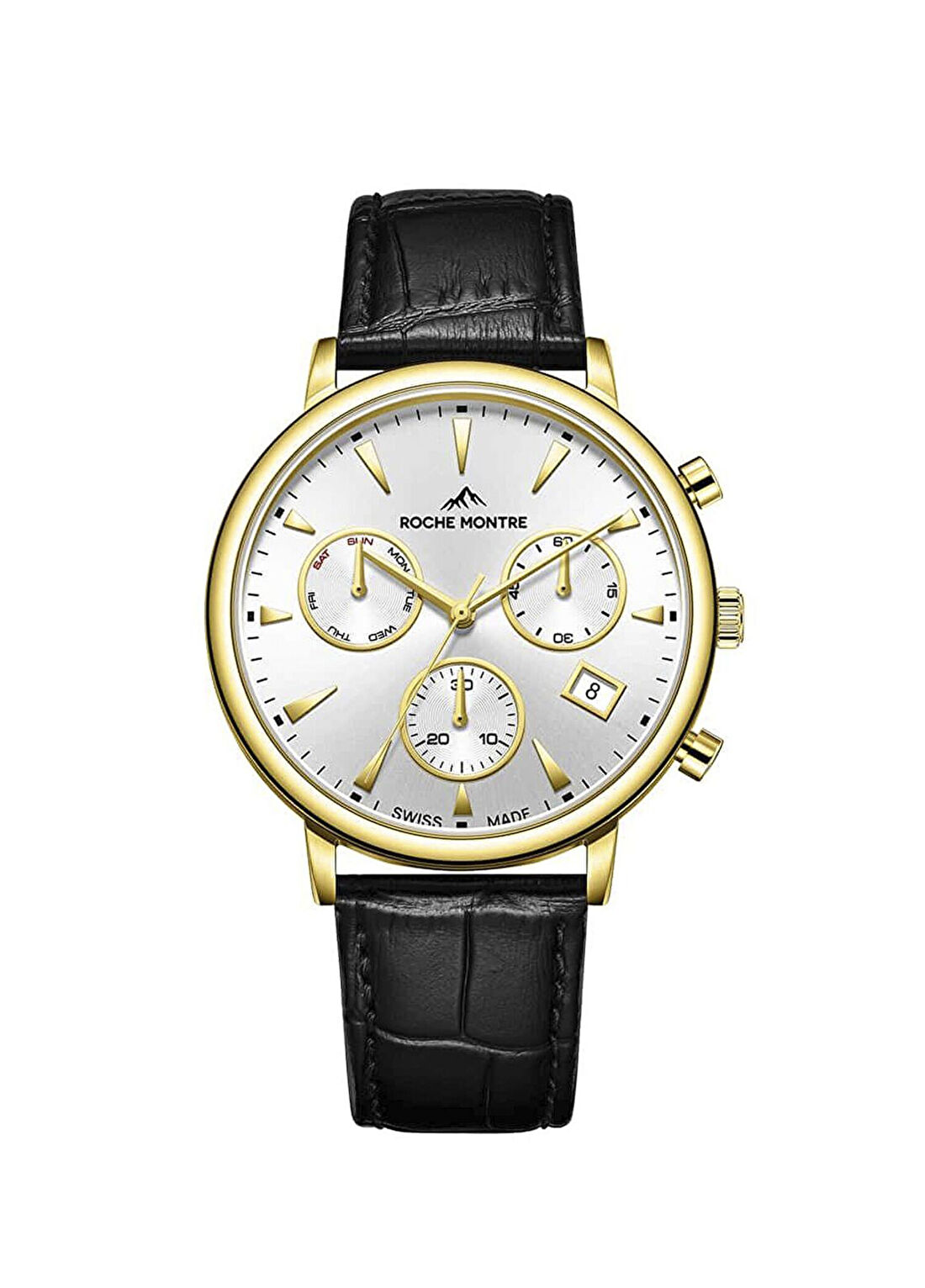Roche Montre RMG6014-04 Buin Chrono Siyah Deri Erkek Kol Saati