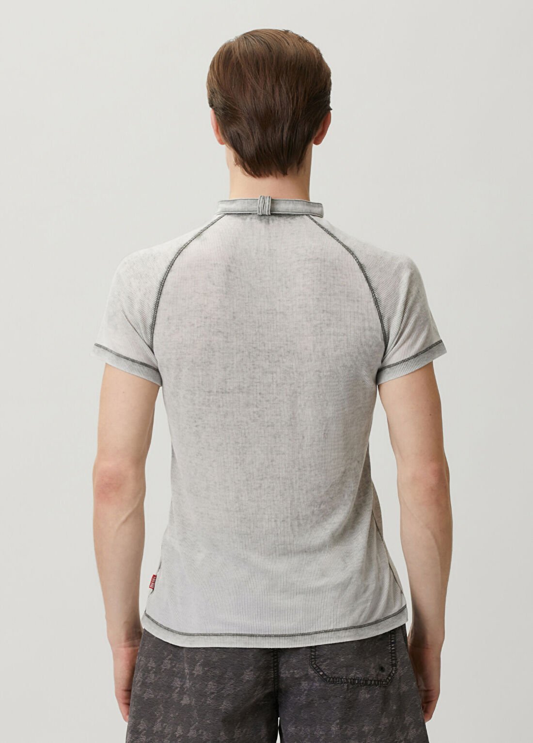 Diesel Antrasit T-shirt görsel 4