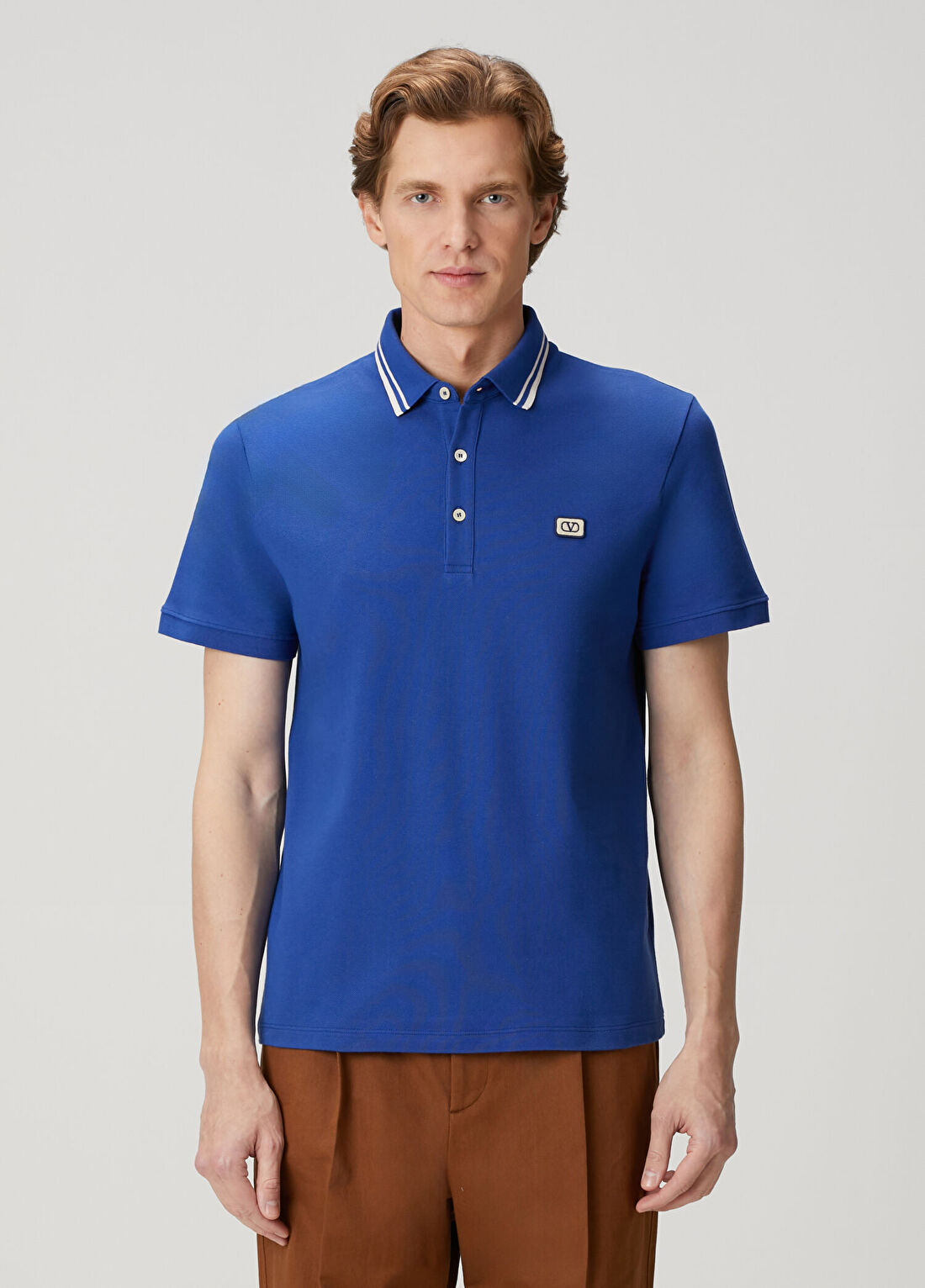 Valentino Mavi Polo Yaka T-shirt