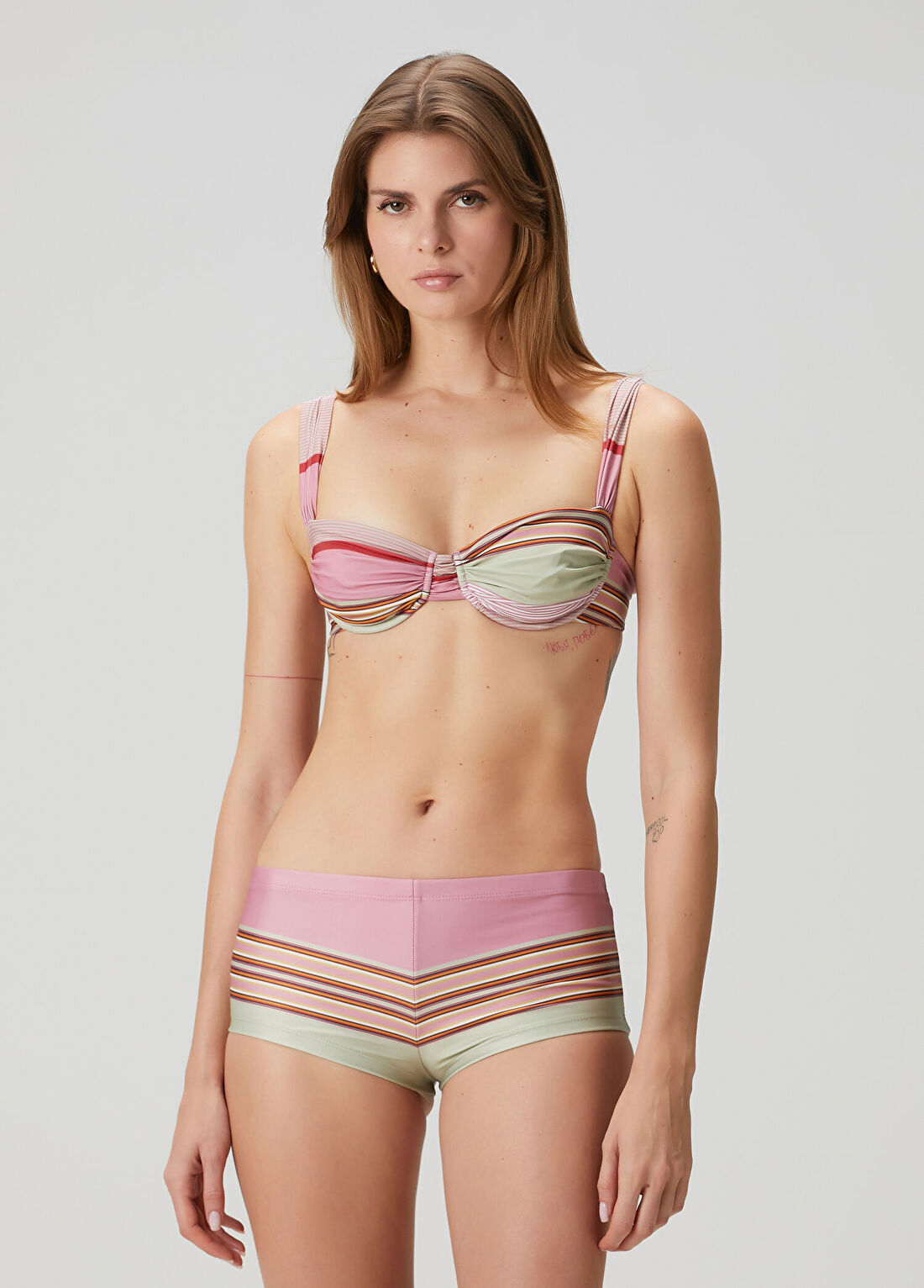 Faithfull Sol Çok Renkli Çizgili Bikini Üstü