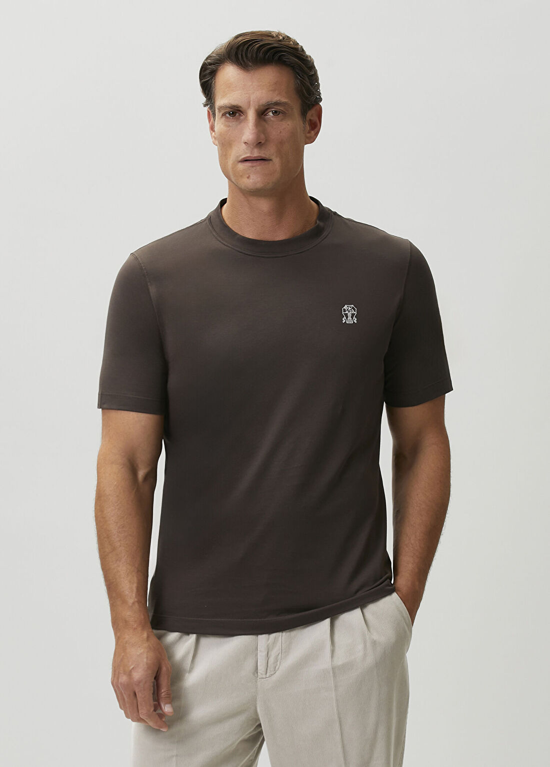 Brunello Cucinelli Koyu Kahverengi T-shirt