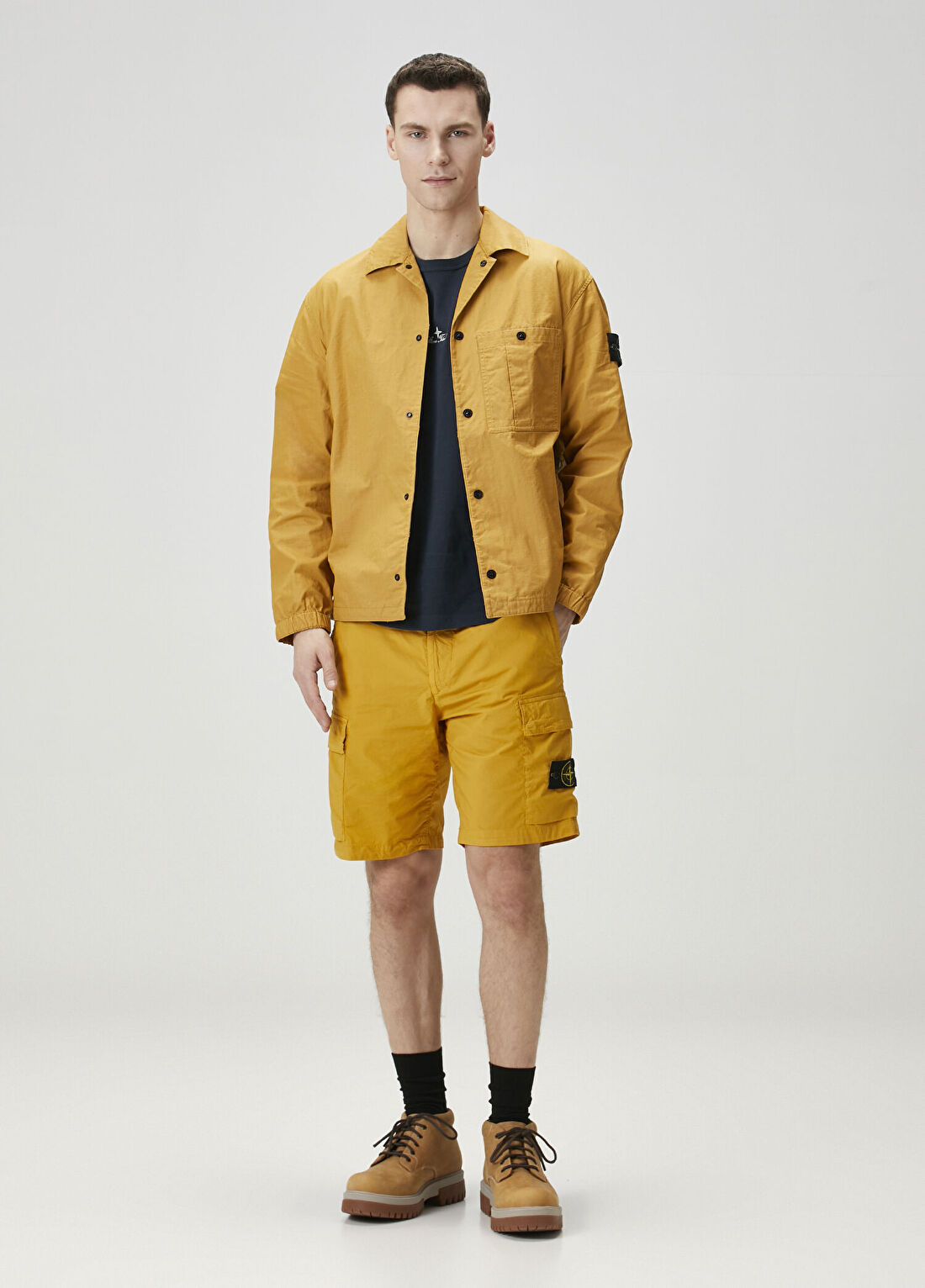 Stone Island Sarı Stretch Bermuda