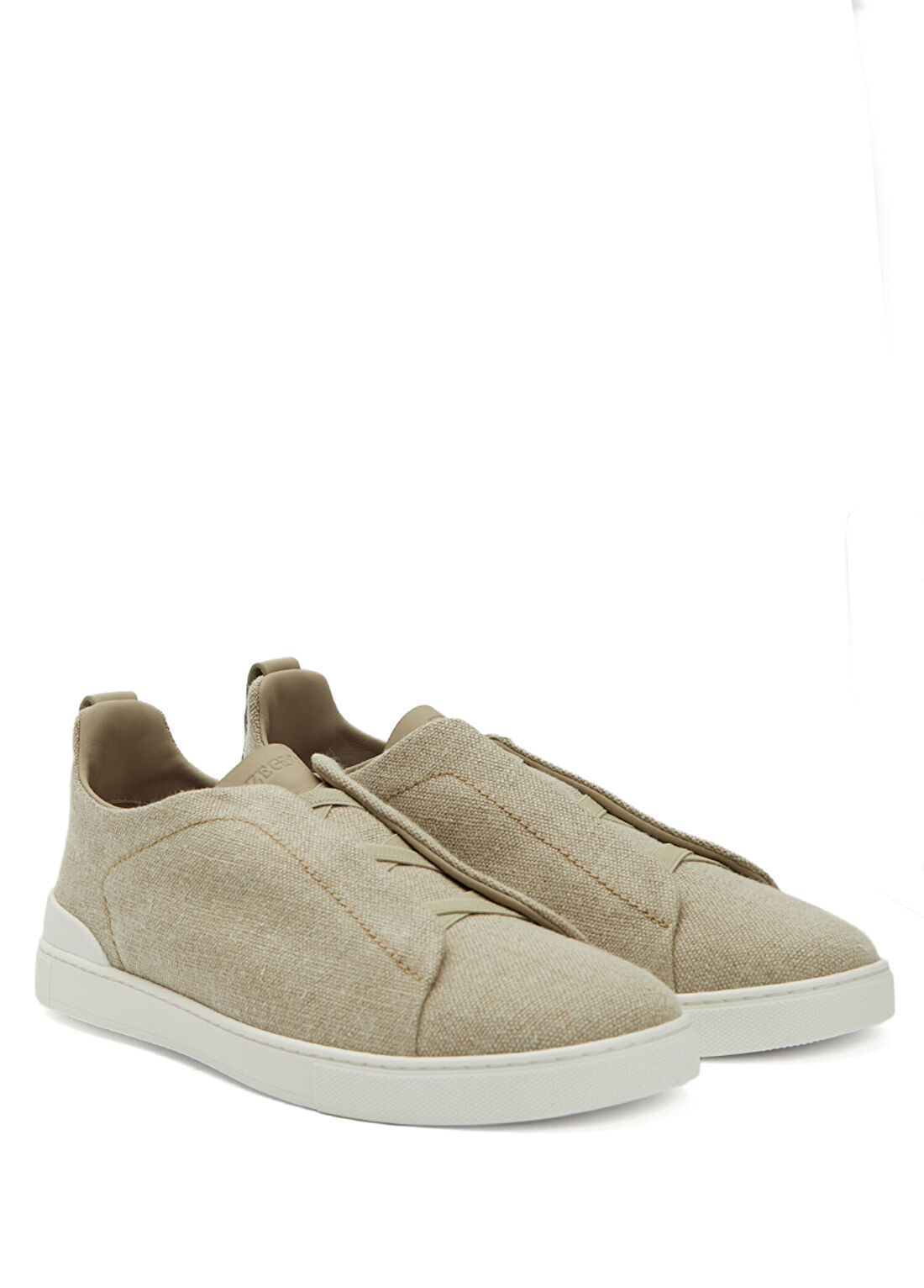 Zegna Krem Logo Detaylı Erkek Sneaker görsel 2