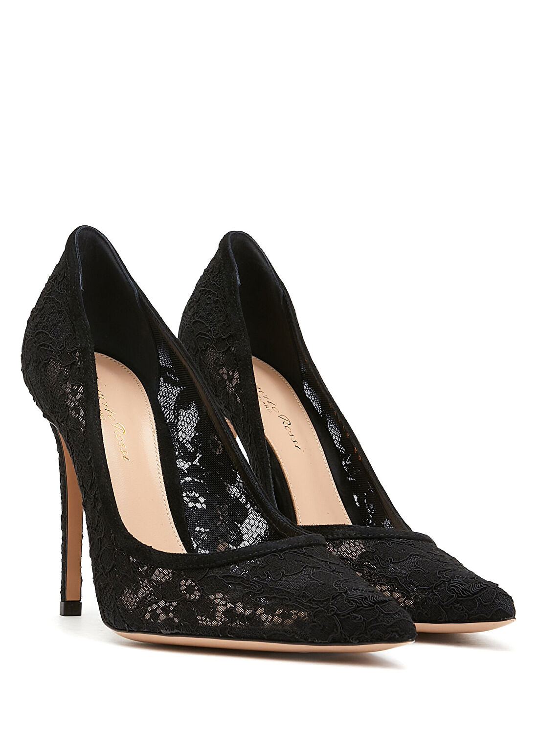 Gianvito Rossi Siyah Dantel Stiletto görsel 2