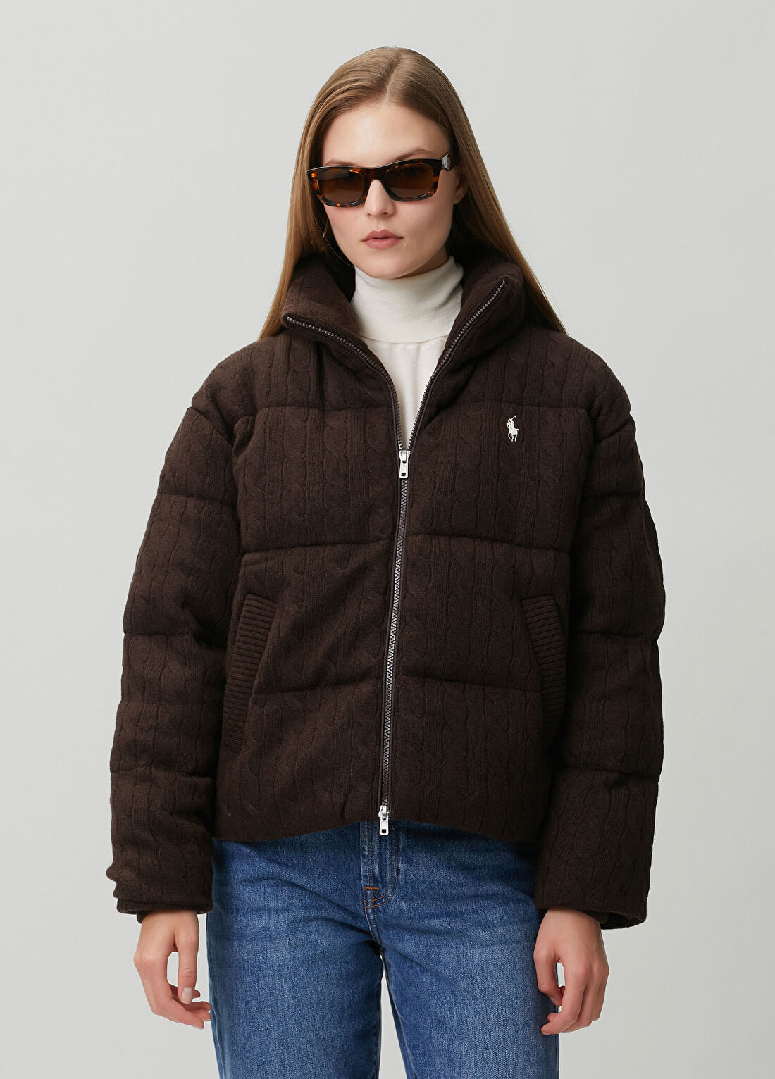 Polo Ralph Lauren Koyu Kahverengi Yün Mont