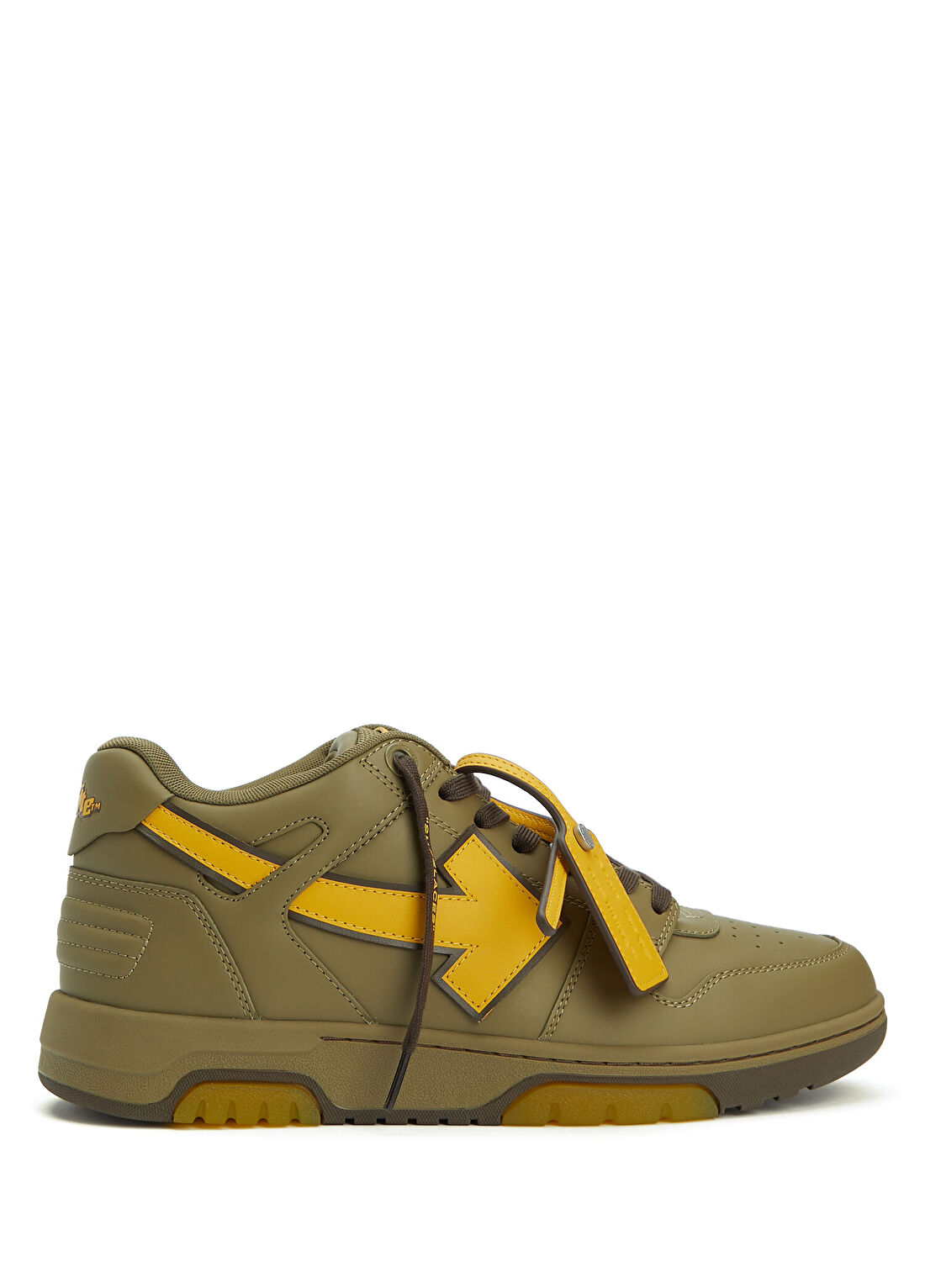 Off-White Out Of Office Haki Erkek Deri Sneaker