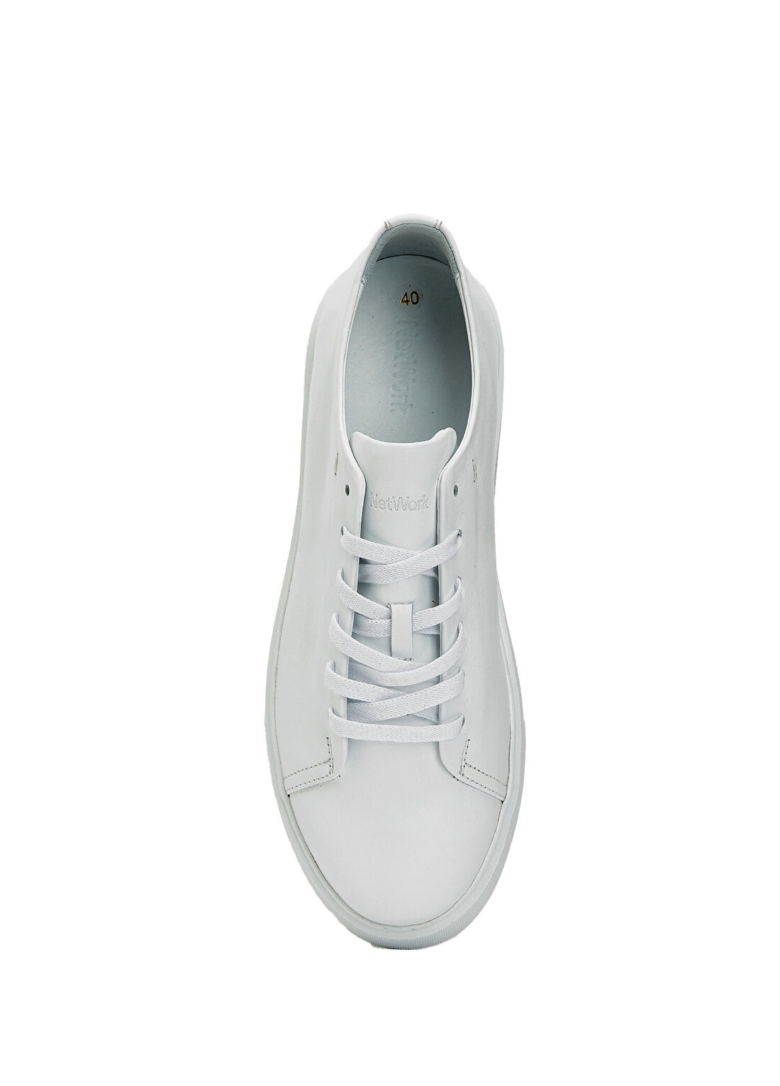 Network Beyaz Flother Kadın Deri Sneaker görsel 4