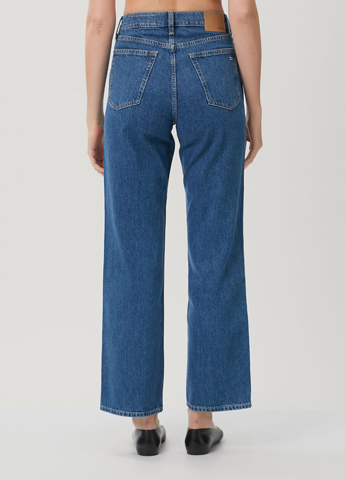 Rag&Bone Shea Straight Mavi Jean Pantolon görsel 4