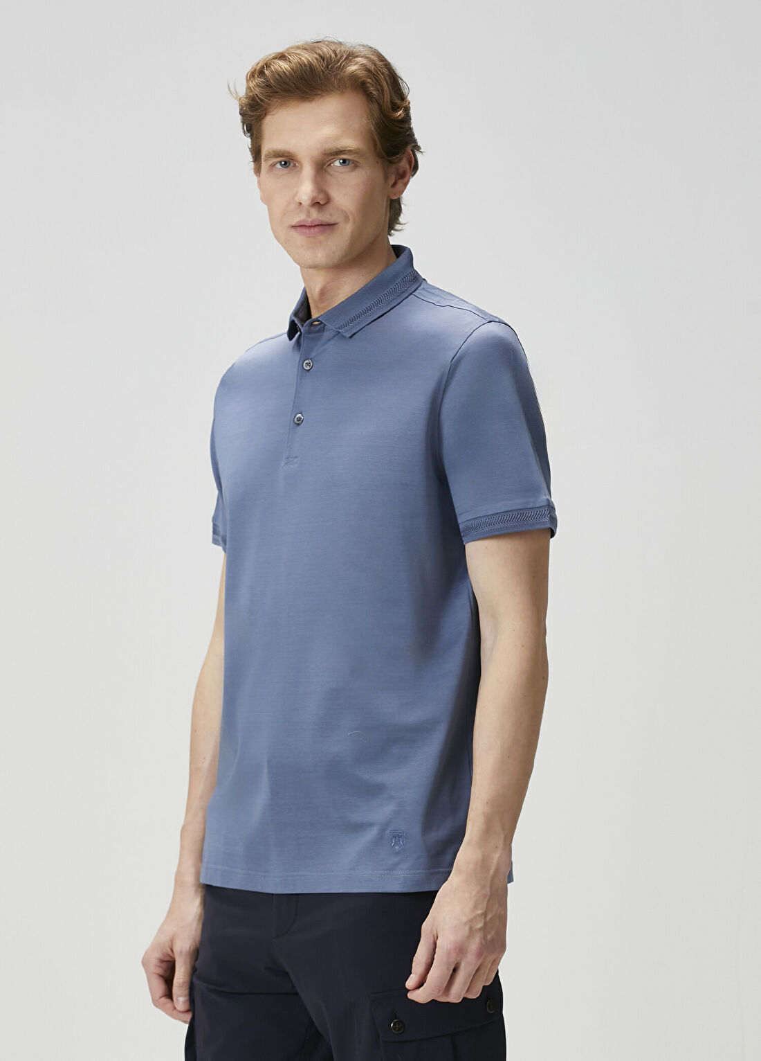 Corneliani Mavi Polo Yaka Triko görsel 3