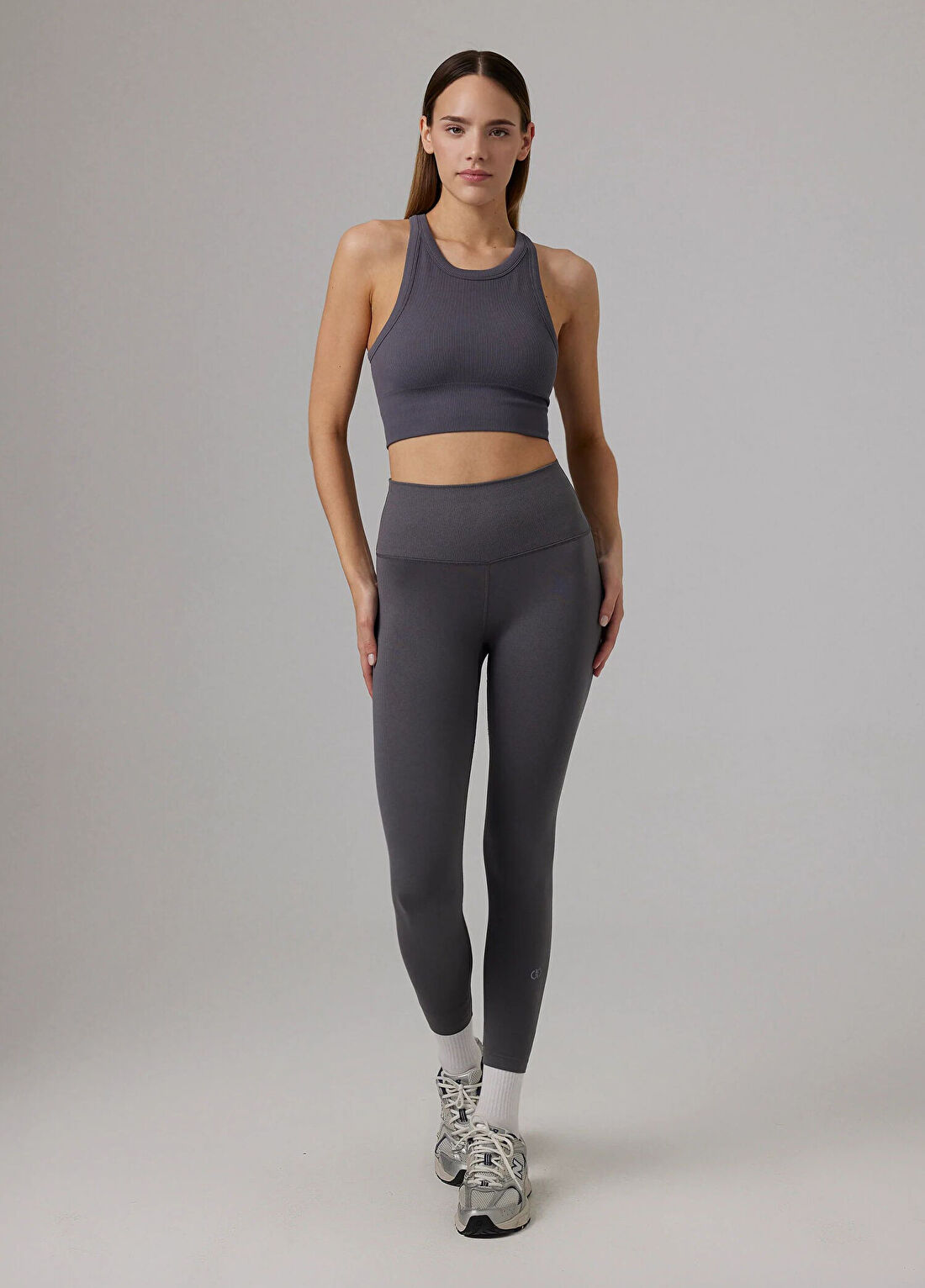 Glo Studio Zola Seamless Ash Kadın Spor Crop Body