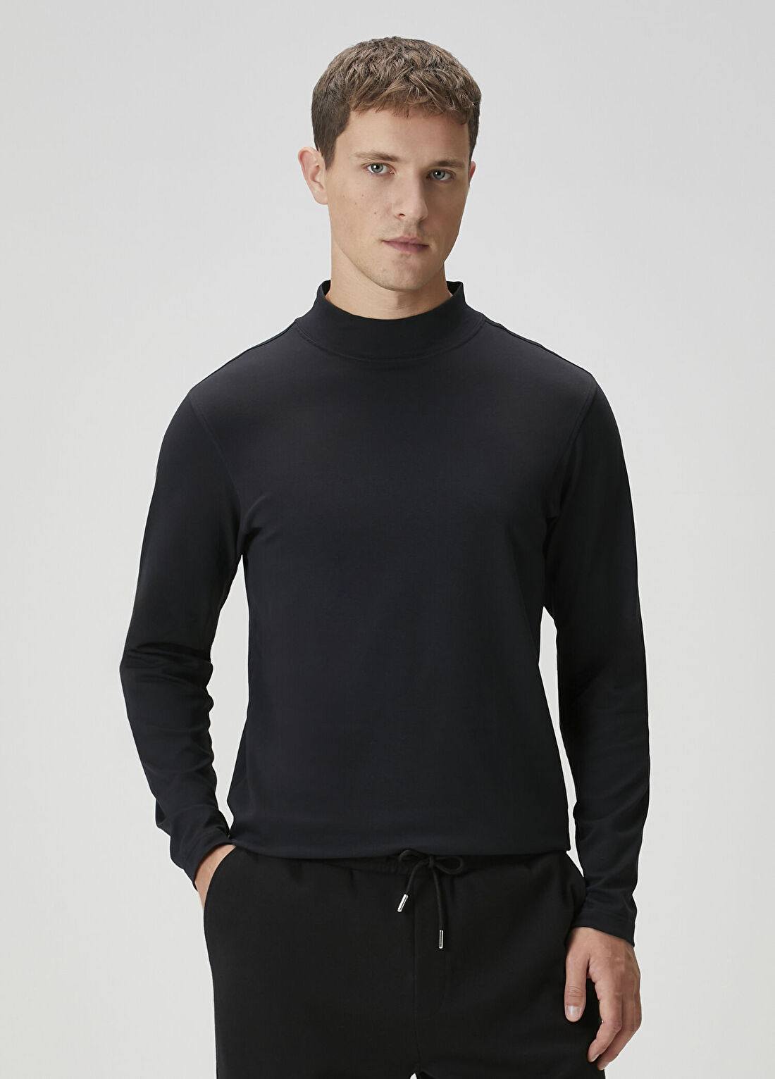 Beymen Collection Siyah Uzun Kol T-shirt