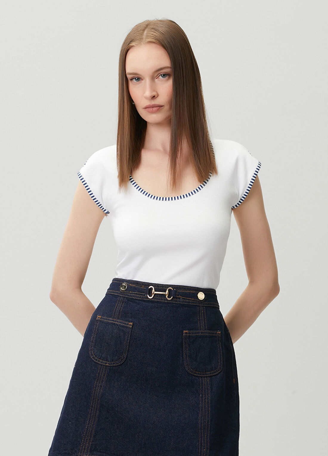 Jacquemus Beyaz Logolu T-shirt