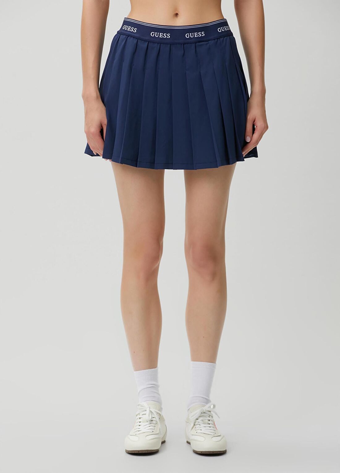 Guess Selene Koyu Mavi Pileli Mini Etek görsel 2
