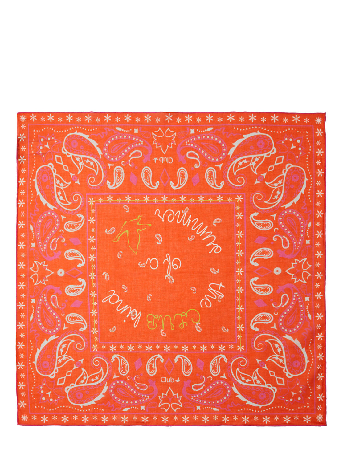 Beymen Club Turuncu Desenli Kadın Pamuk Bandana