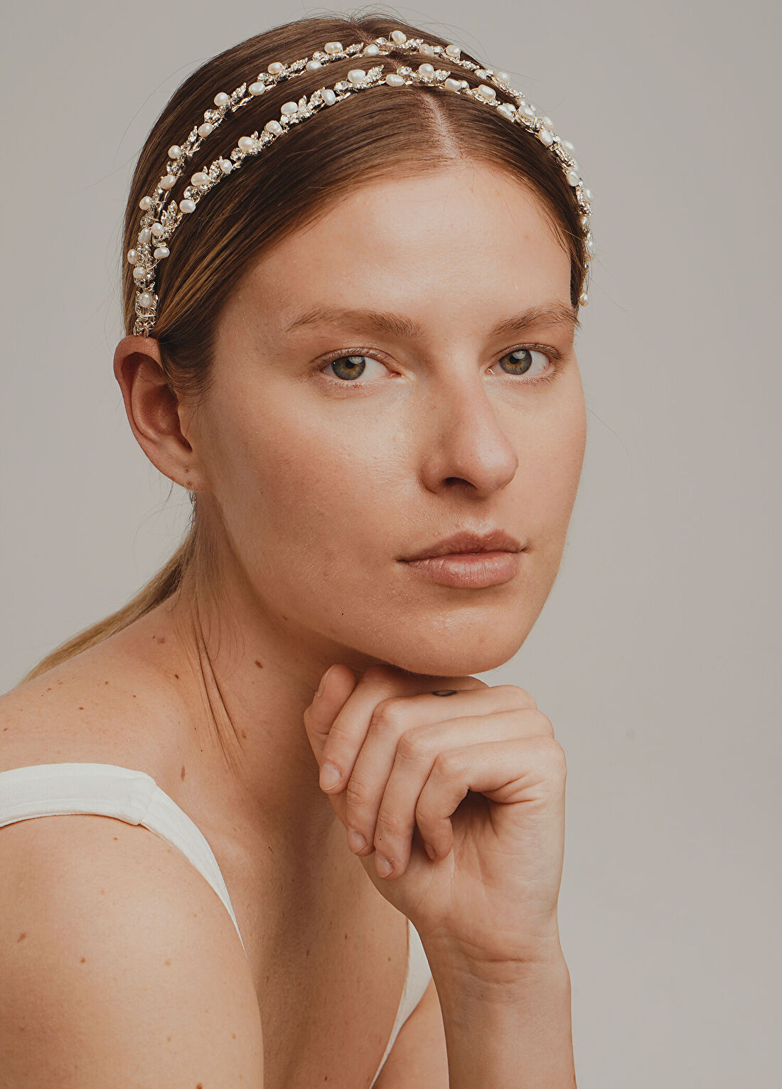 Meriç Tanın Liana Headband Gümüş Kadın Saç Aksesuarı görsel 2