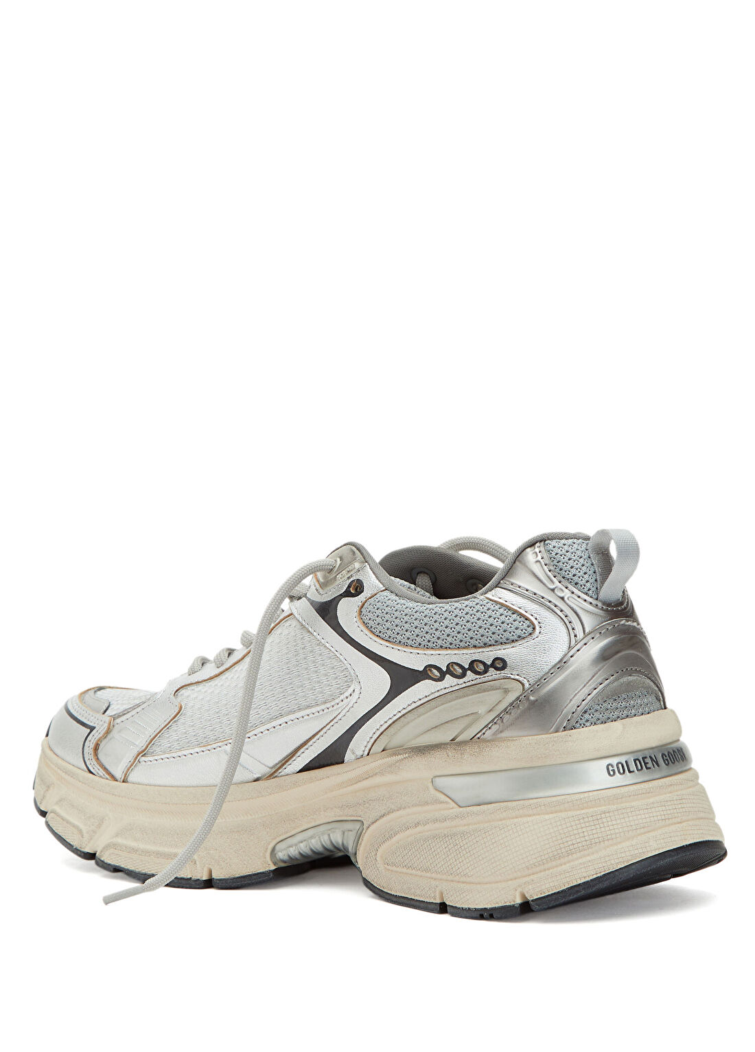 Golden Goose LightStar Silver Kadın Deri Sneaker görsel 3
