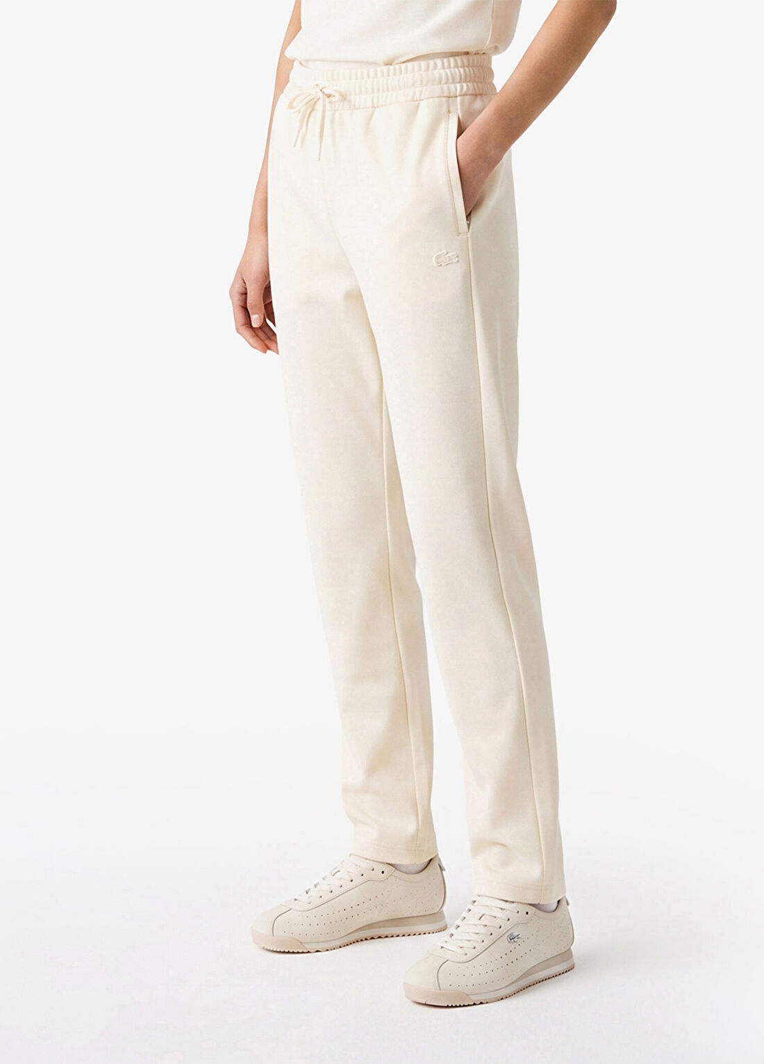 Lacoste Krem Regular Fit Kadın Eşofman Altı görsel 2