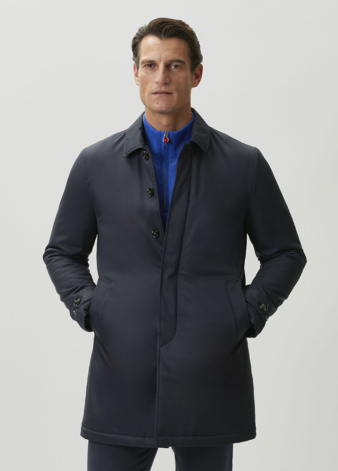 Kiton Lacivert Pardösü