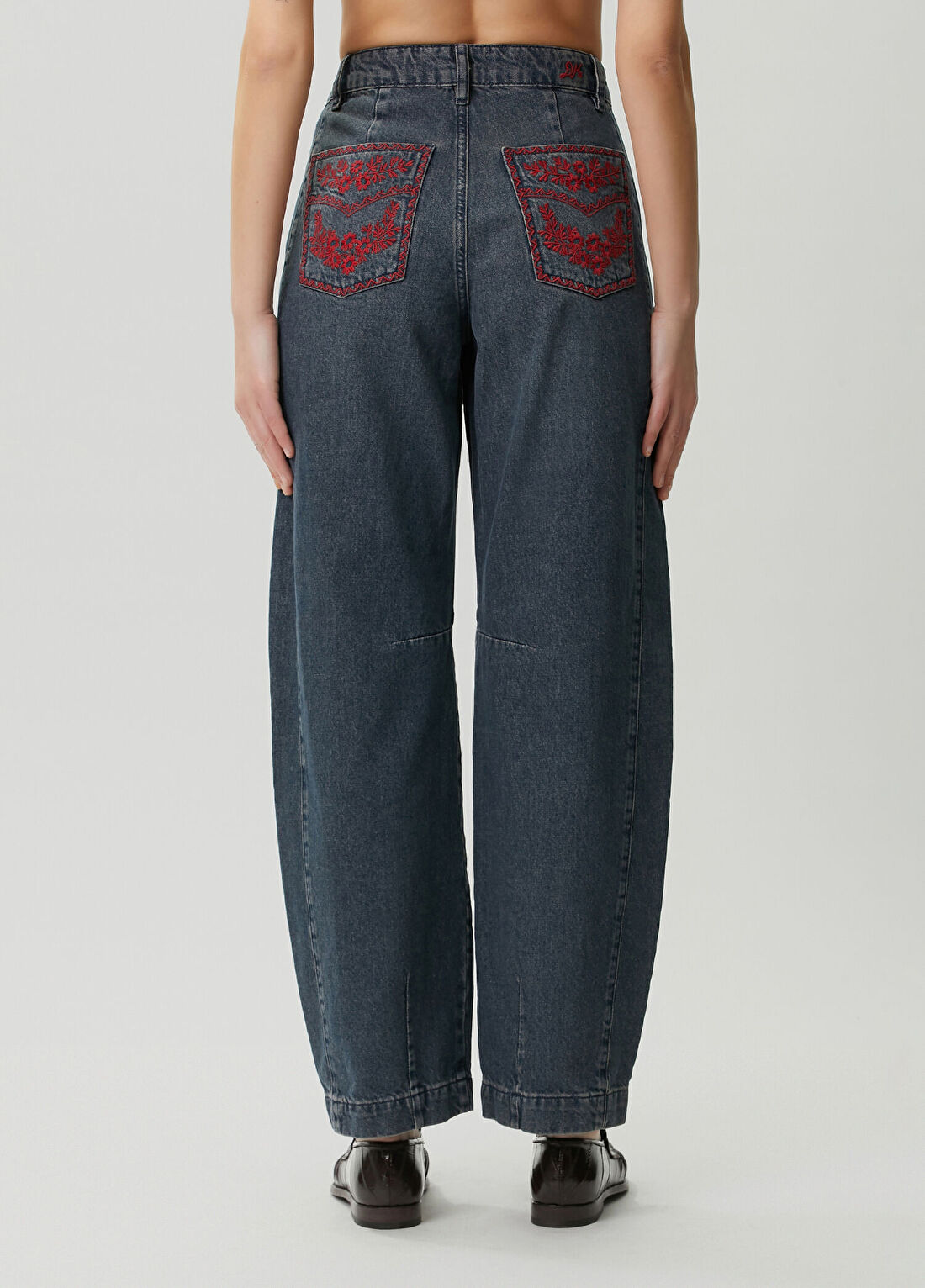 Damson Madder Neve Mavi Jean Pantolon görsel 4