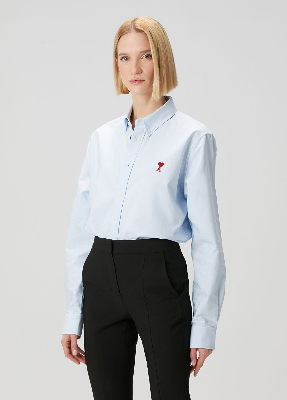 Ami Paris Classic Fit Mavi Gömlek görsel 3