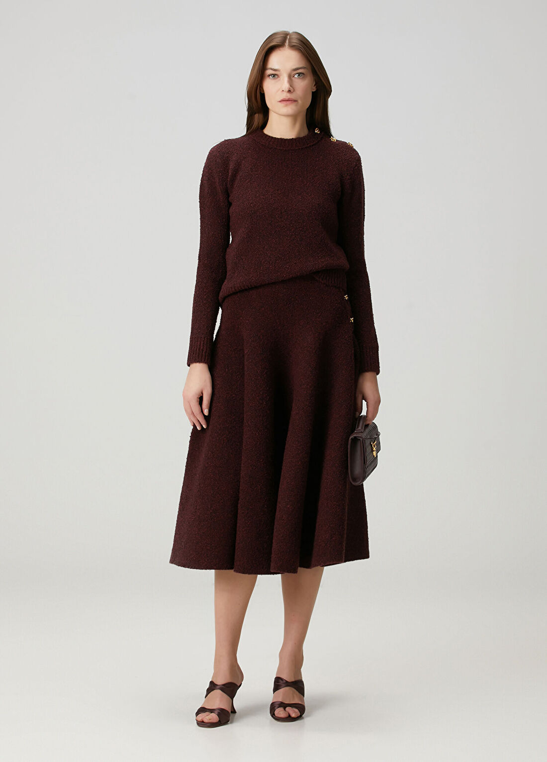 Bottega Veneta Bordo Midi Etek