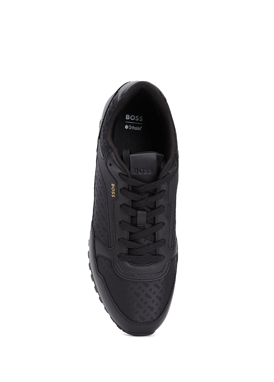 Boss Siyah Monogram Erkek Sneaker görsel 4