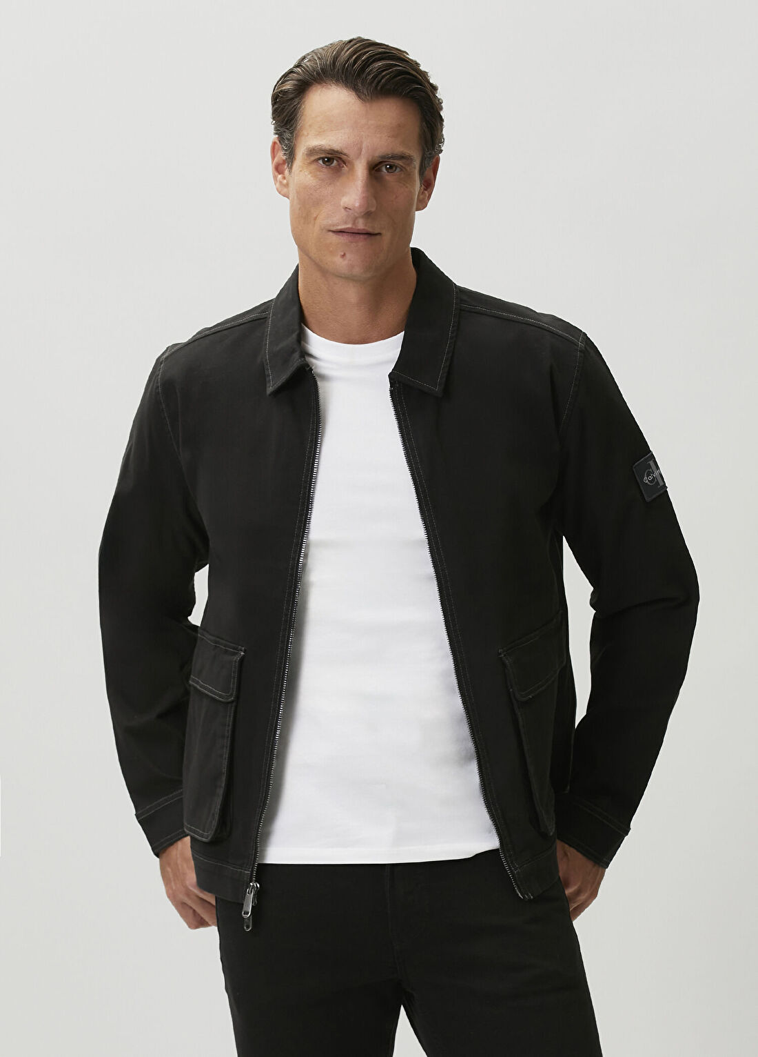 CK Jeans Matty Siyah Kanvas Mont