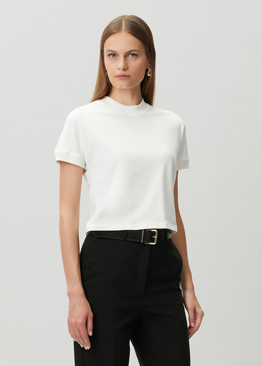 Versace Beyaz Jersey T-shirt görsel 3