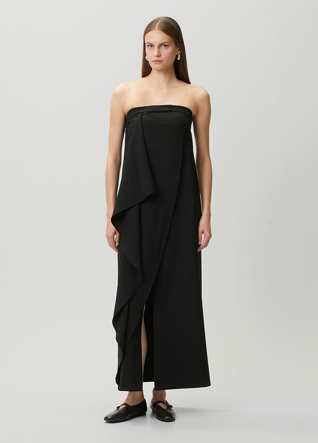 The Garment Pisano Gown Siyah Straplez Midi Elbise