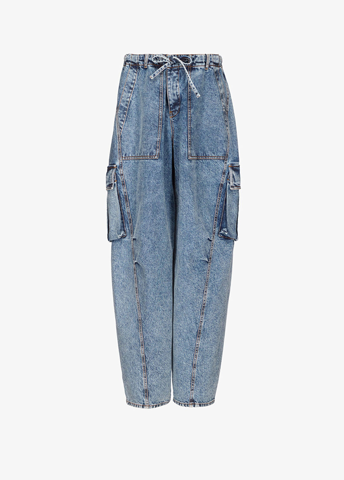 Alaïa Mavi Cargo Jean Pantolon