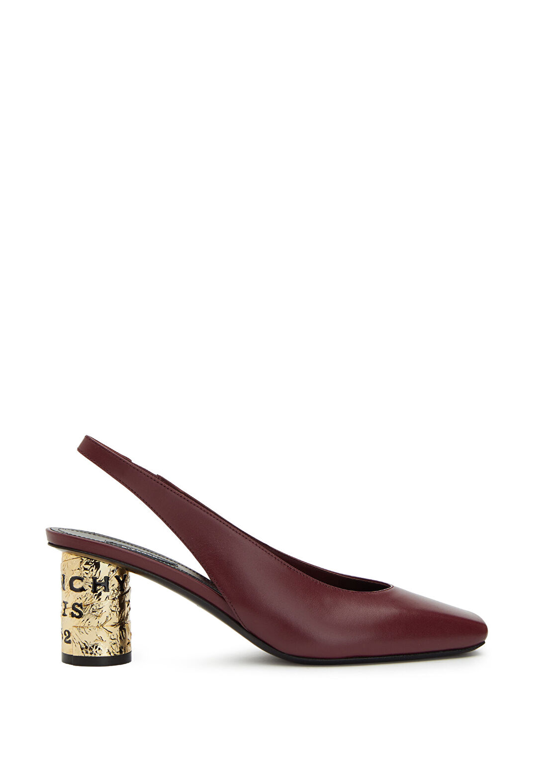 Givenchy Tape Bordo Deri Topuklu Ayakkabı