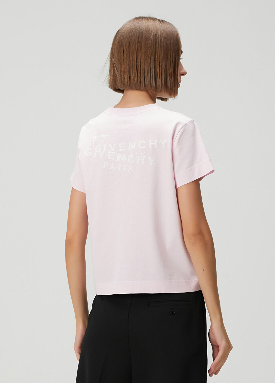 Givenchy Pembe Logo Baskılı T-shirt görsel 4