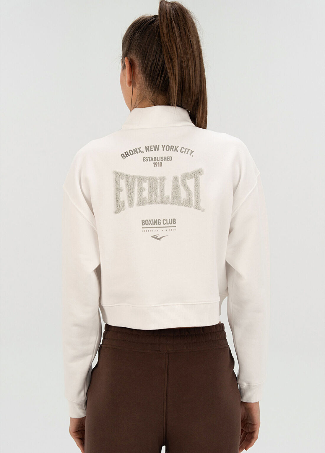 Everlast Bronx NYC Beyaz Uzun Kollu Kadın Sweatshirt görsel 3