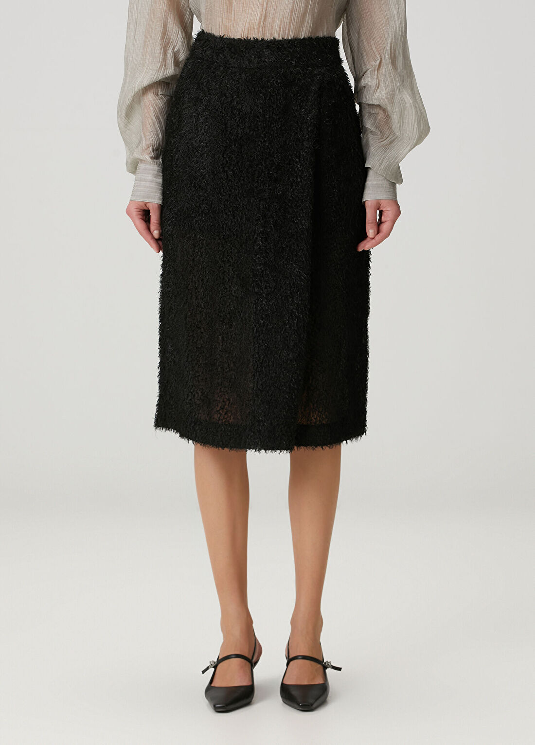 The Garment Lela Siyah Midi Etek görsel 2