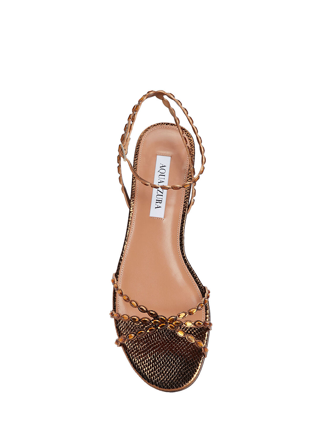 Aquazzura Love Struck Kahverengi Kadın Deri Sandalet görsel 4