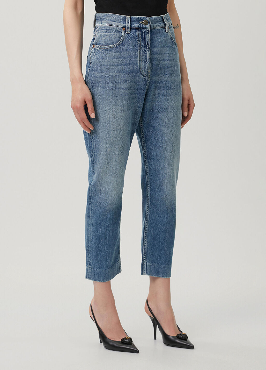 Valentino Lacivert Jean Pantolon görsel 3