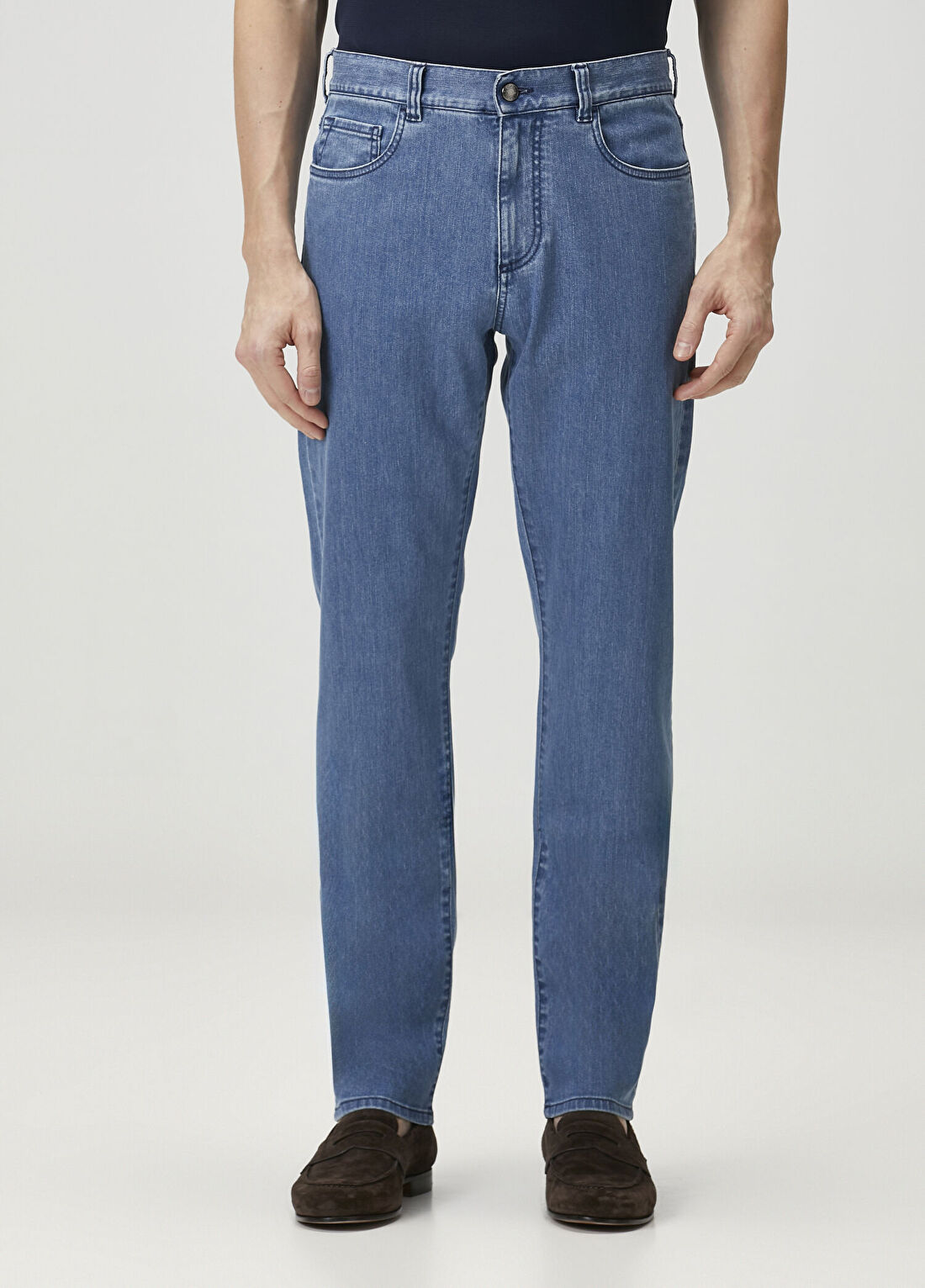 Canali Açık Mavi Jean Pantolon görsel 2