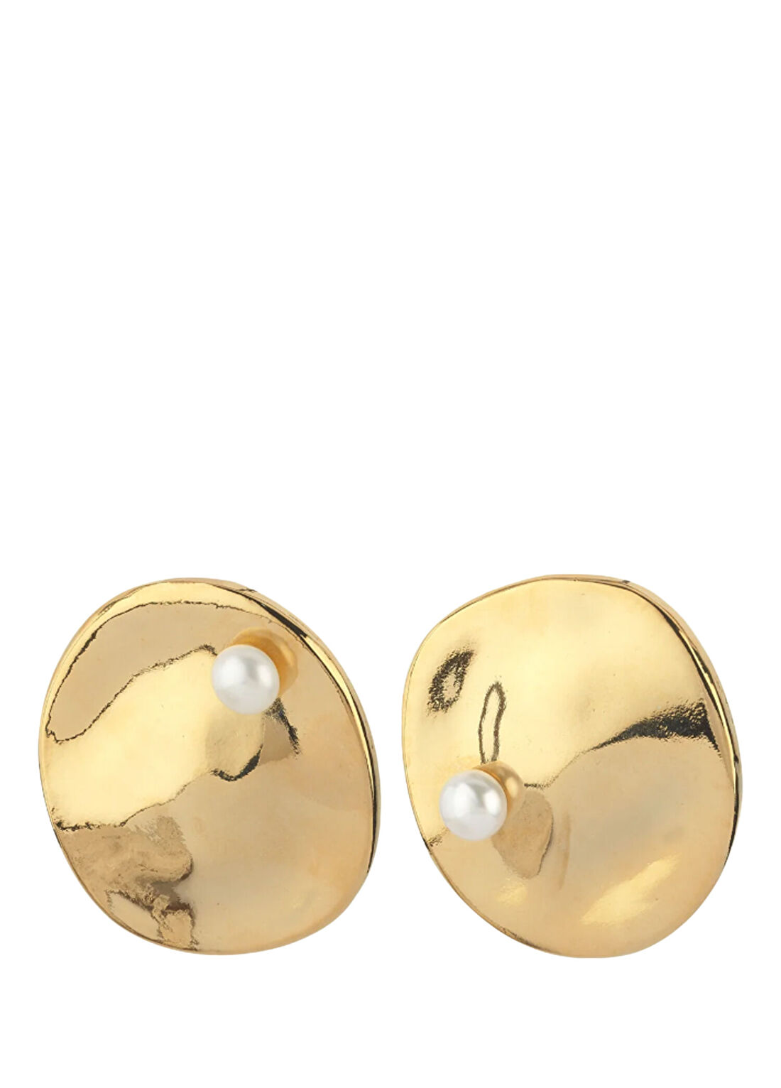 Lisalina Mirror Pearl Kadın Altın Küpe