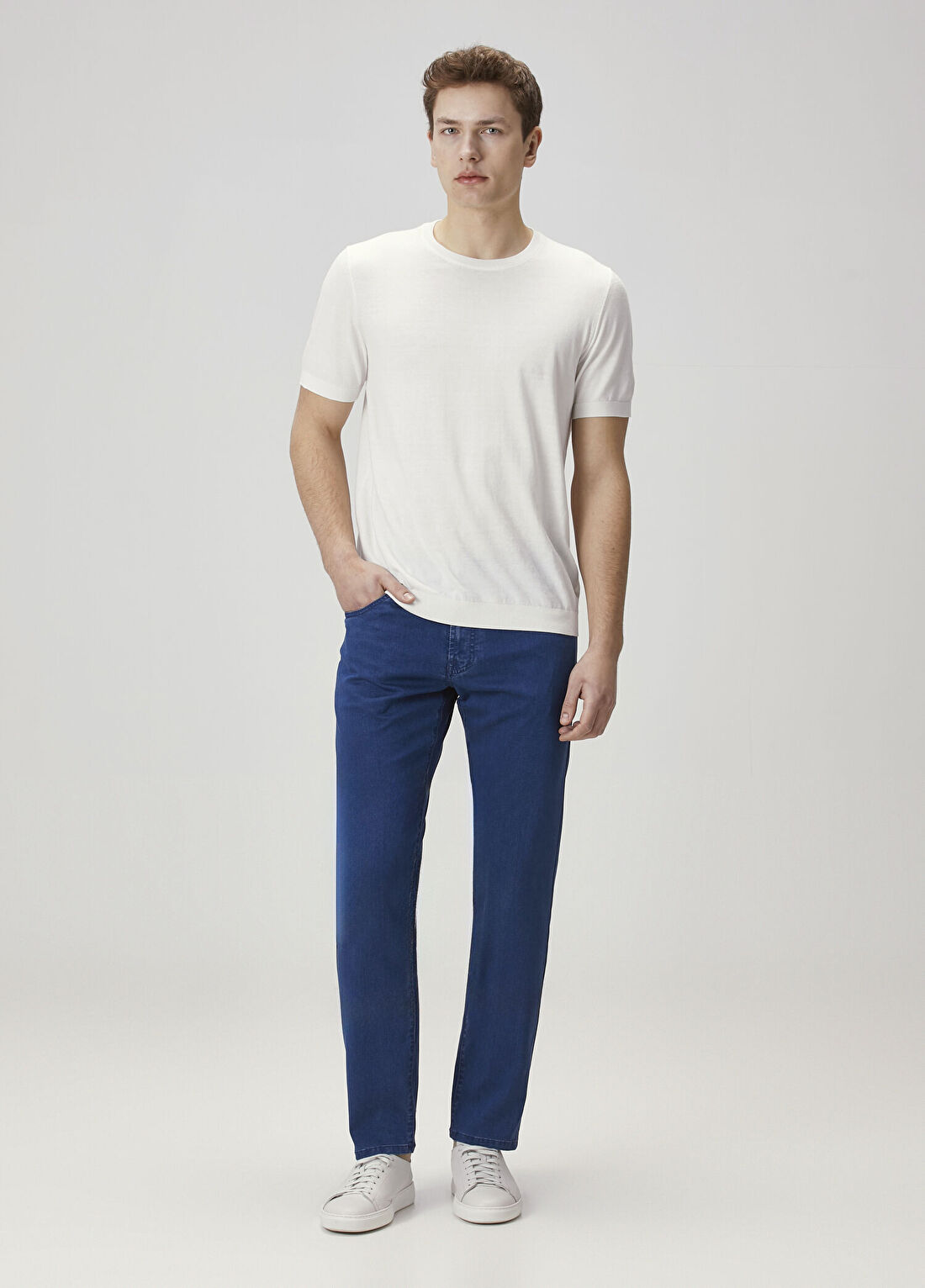 Scissor Scriptor Costantino Koyu Lacivert Jean Pantolon