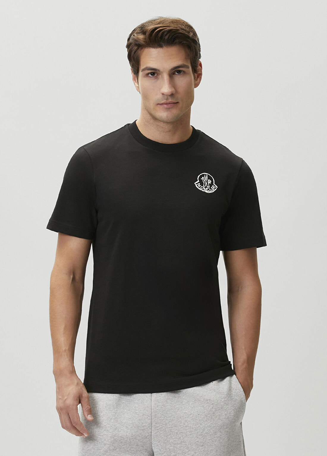 Moncler Siyah Logo Patchli T-shirt