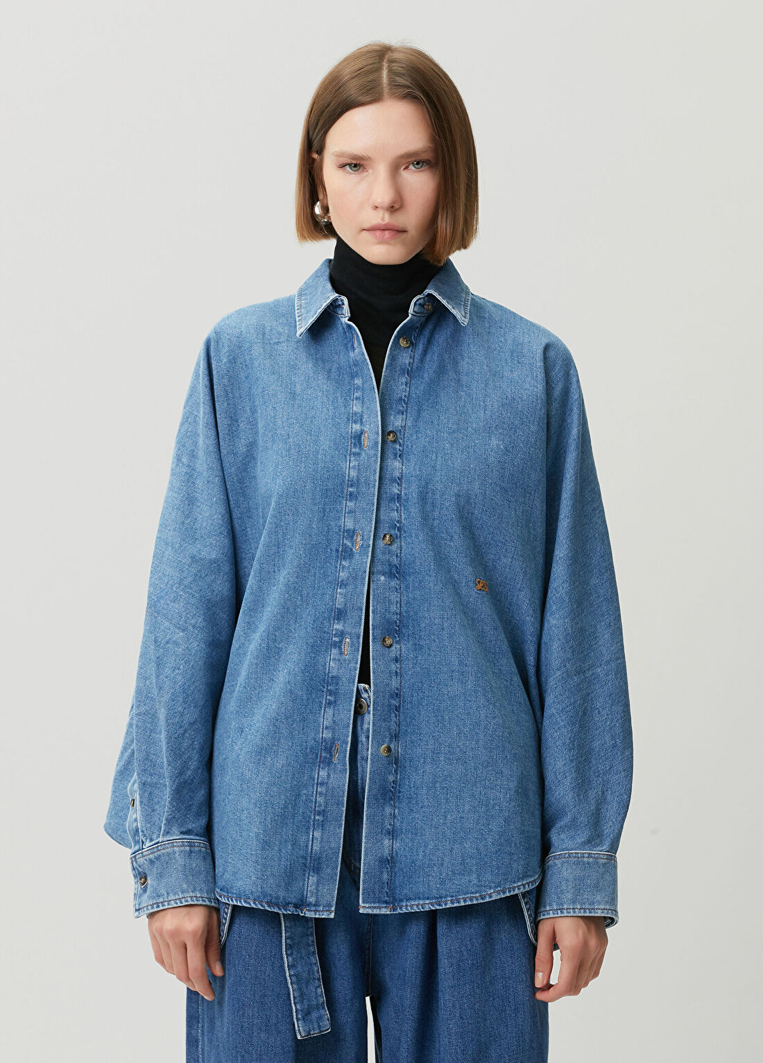 Loewe Relaxed Fit Mavi Denim Gömlek