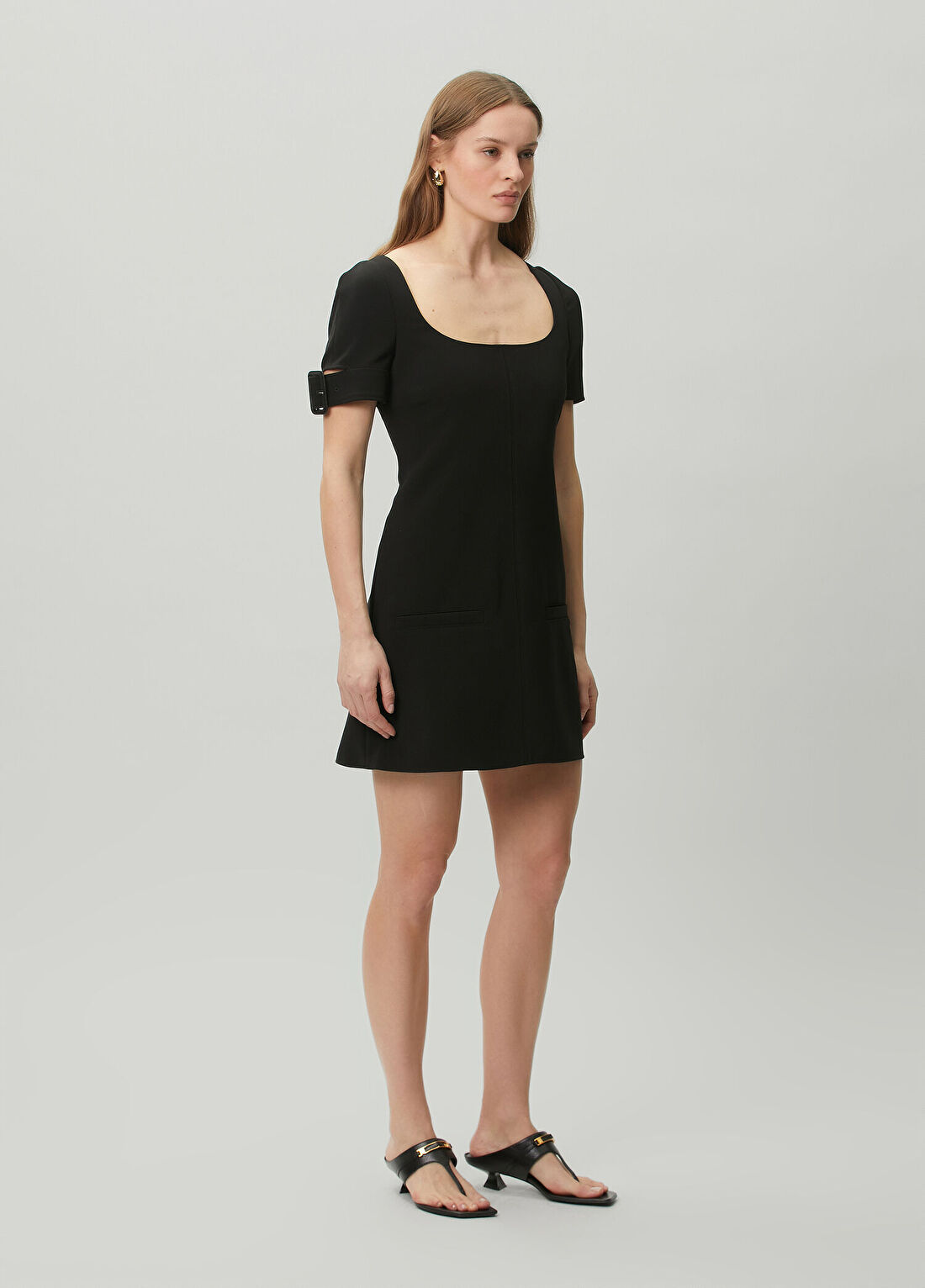 Courreges Siyah Mini Elbise görsel 2