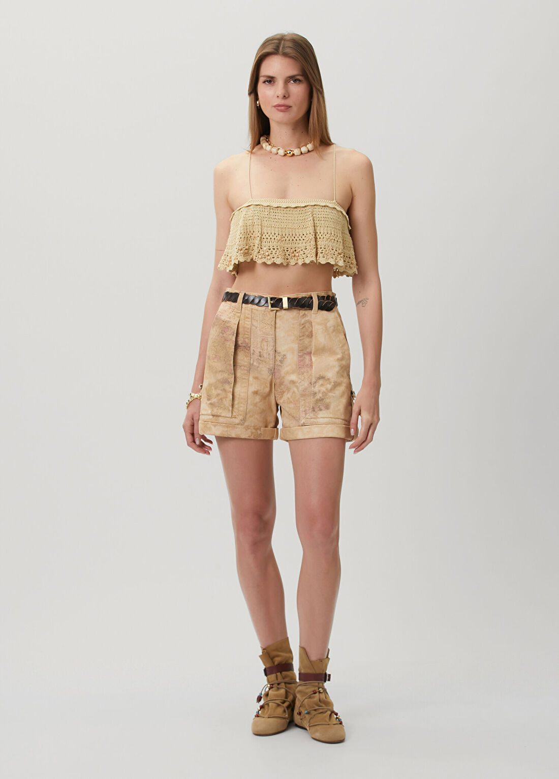 Isabel Marant Calissy Kum Desenli Şort