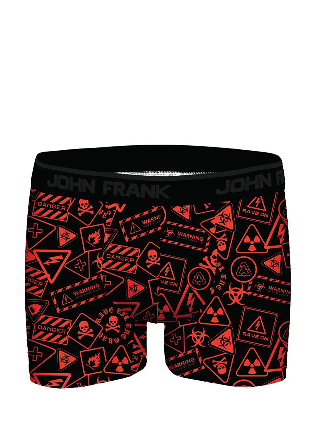 John Frank Colorblocked Baskılı Boxer