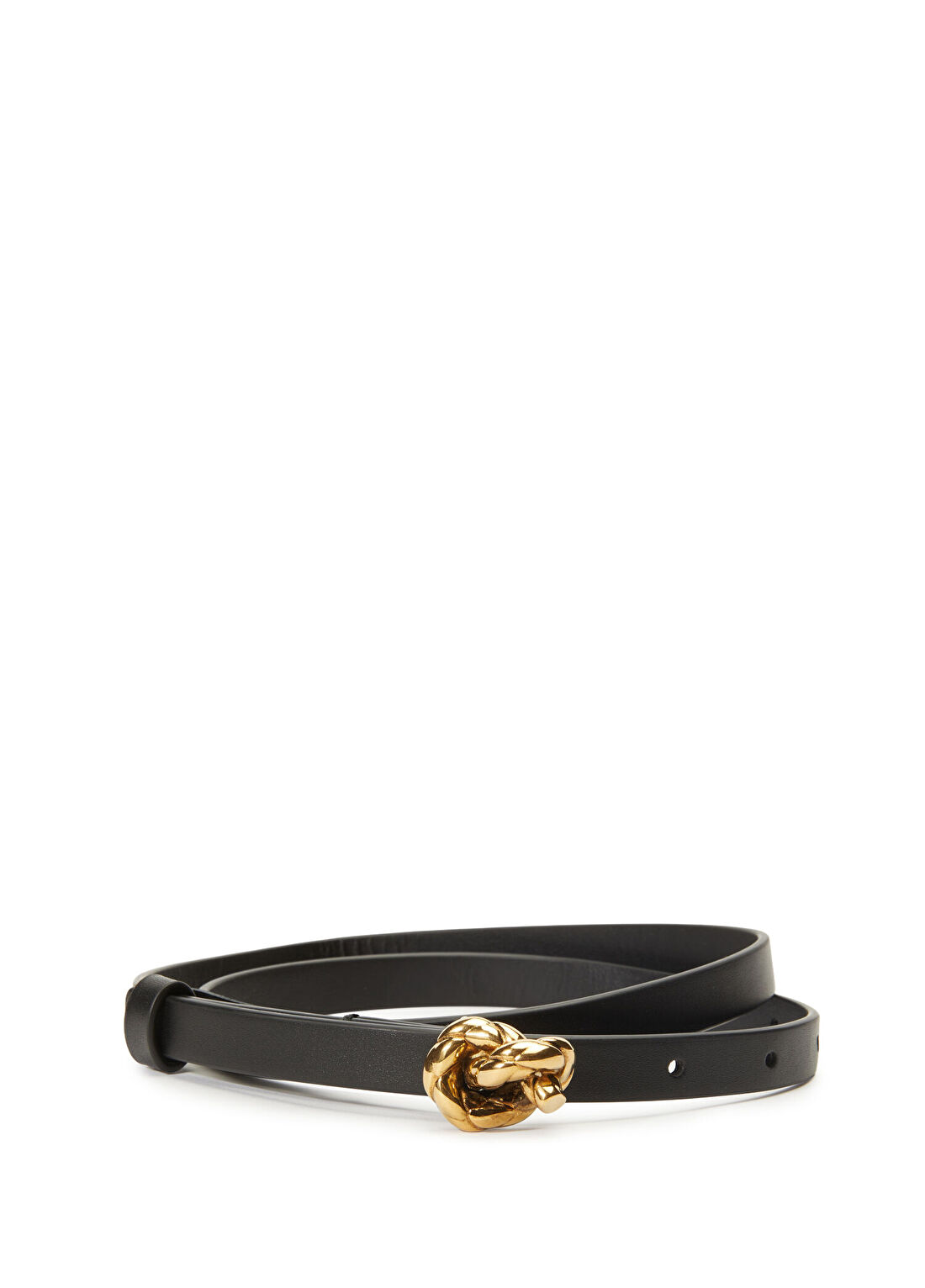 Bottega Veneta Knot Siyah Kadın Deri Kemer