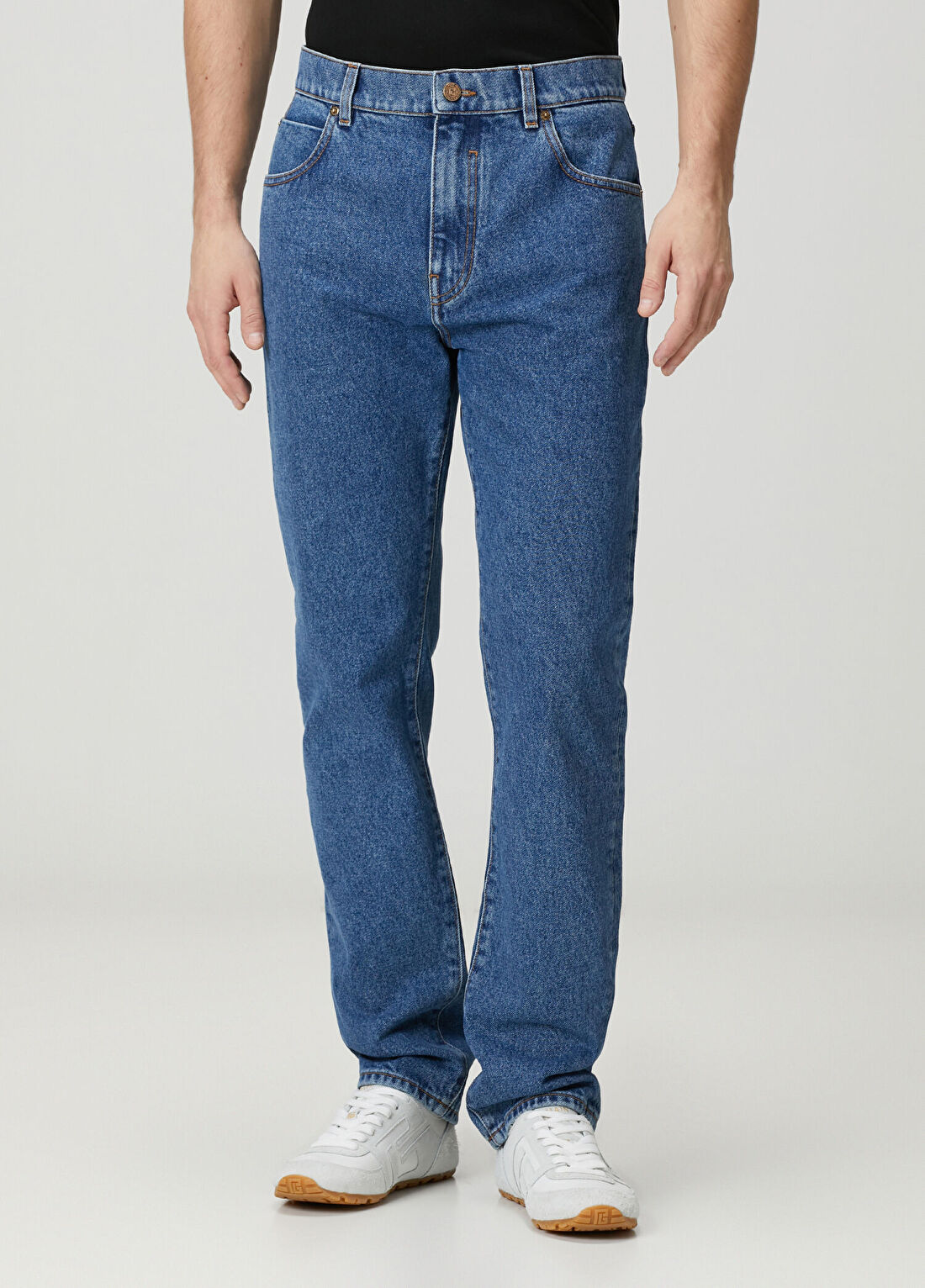 Balmain Regular Fit Mavi Jean Pantolon görsel 2