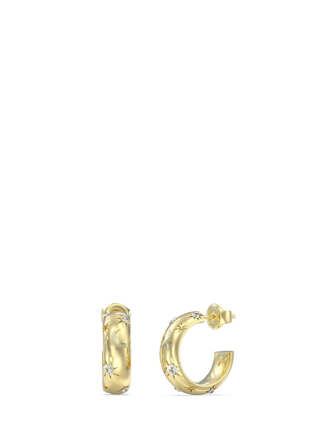 Guess JGUJUBE06243JWYGTU Taşlı Altın Rengi Çelik Kadın Küpe