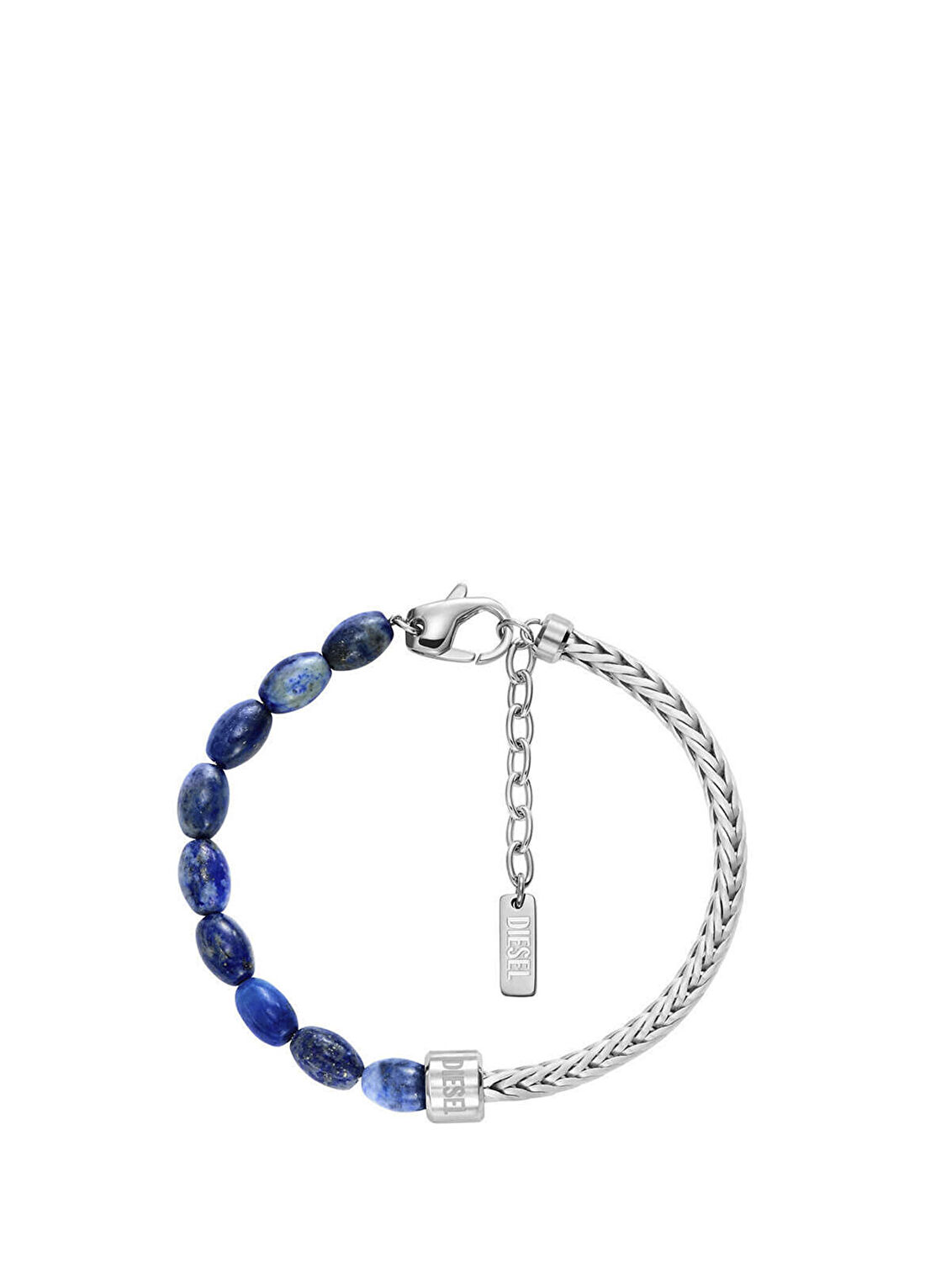 Diesel DJDX1713-040 Font Mavi Metalik Gri Çelik Unisex Bileklik